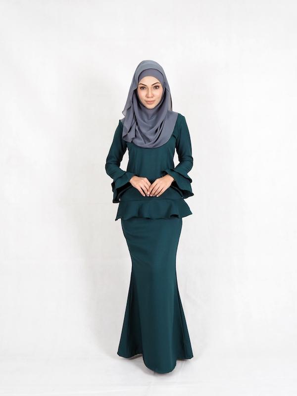 SW4949 Baju Kurung (Plus Size) Emerald Green