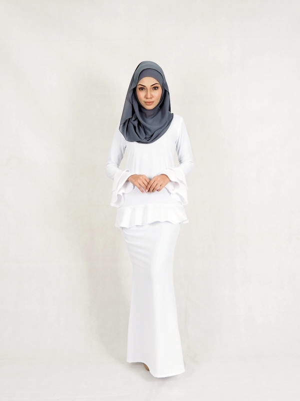 SW4949 Baju Kurung (Plus Size) White