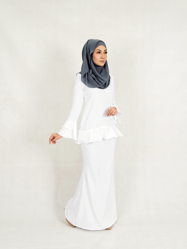 SW4949 Baju Kurung (Plus Size) White