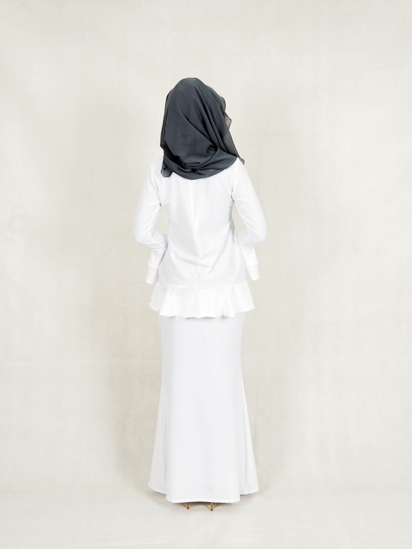 SW4949 Baju Kurung (Plus Size) White