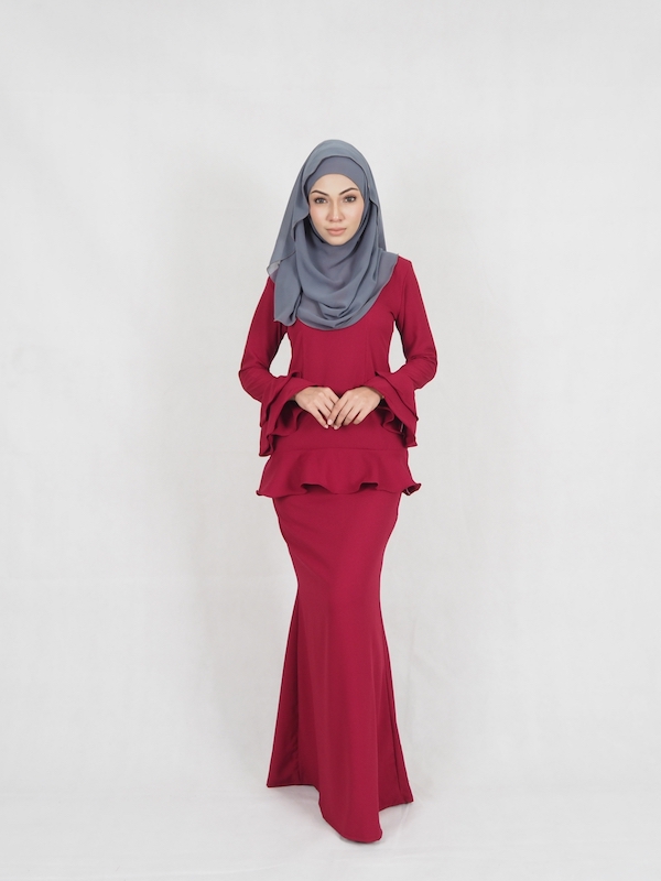 SW4950 Baju Kurung (Plus Size) Maroon