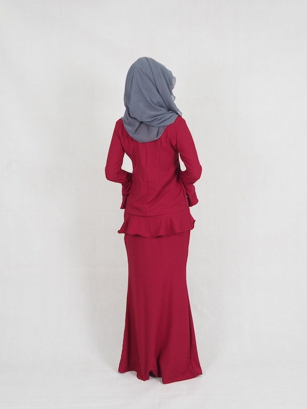 SW4950 Baju Kurung (Plus Size) Maroon