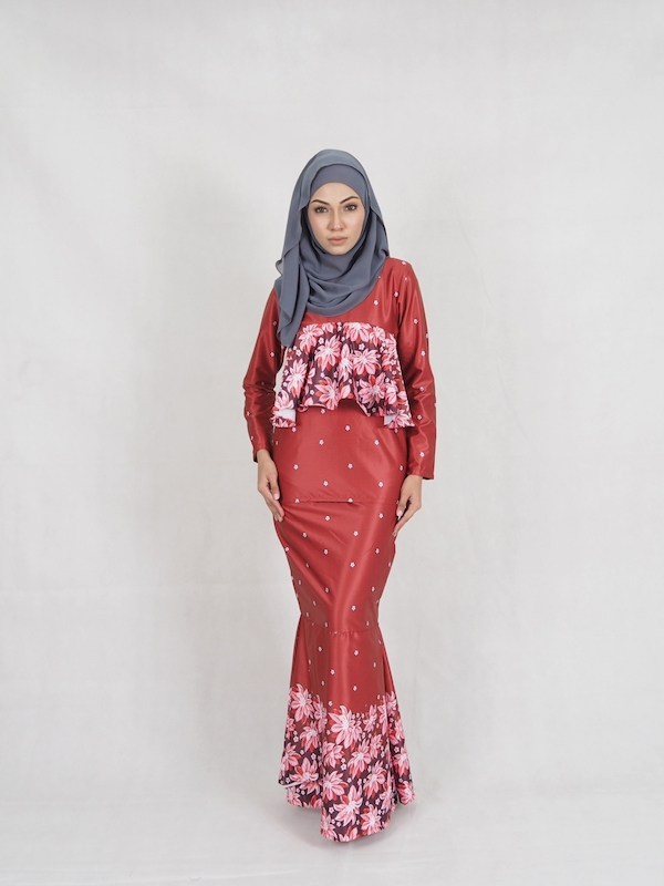 SW4954 Baju Kurung (Plus Size) Maroon