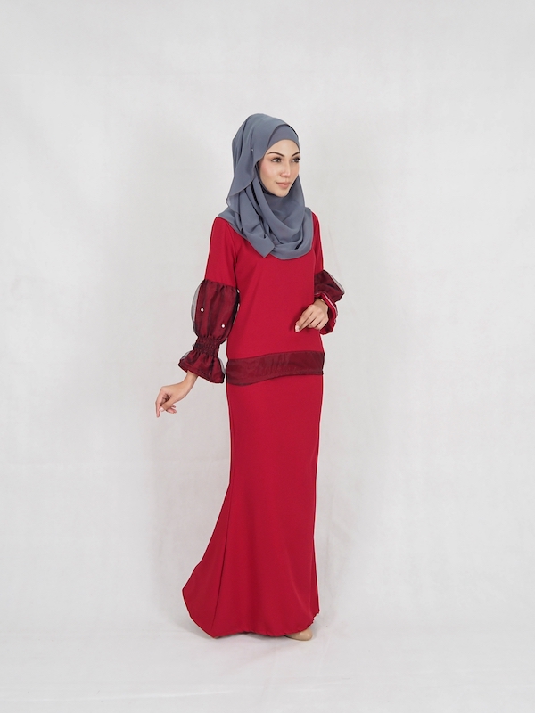 SW4958 Baju Kurung (Plus Size) Maroon