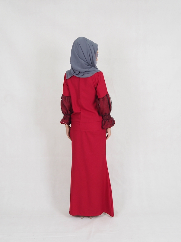 SW4958 Baju Kurung (Plus Size) Maroon