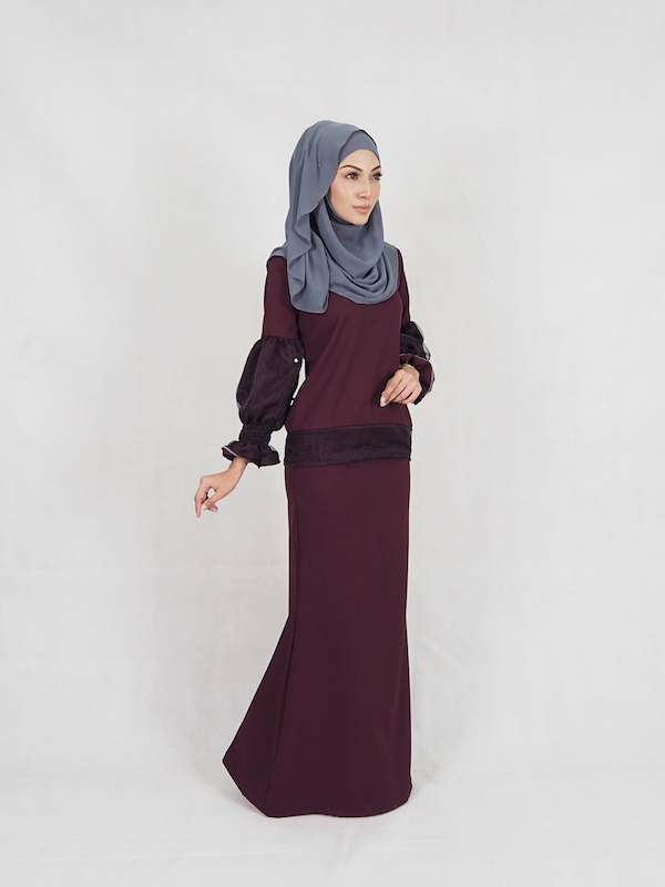 SW4958 Baju Kurung (Plus Size) Purple