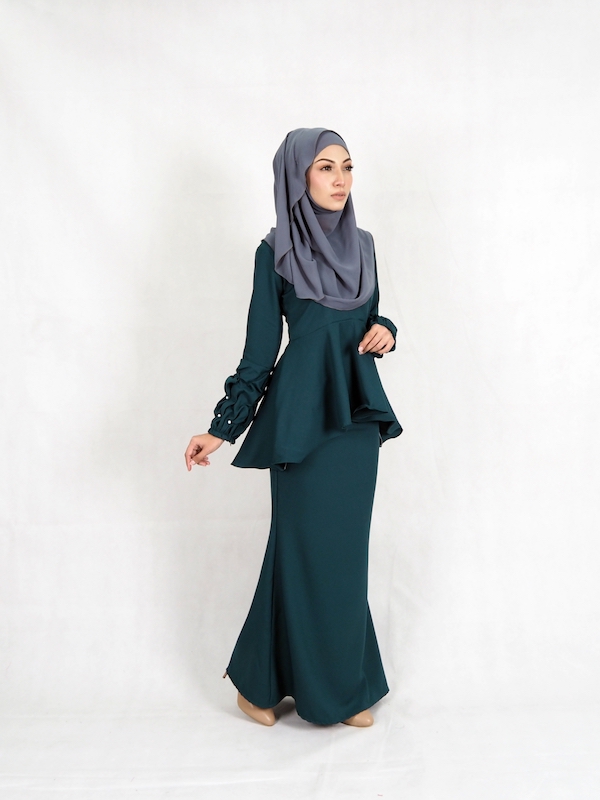 SW4959 Baju Kurung (Plus Size) Emerald Green