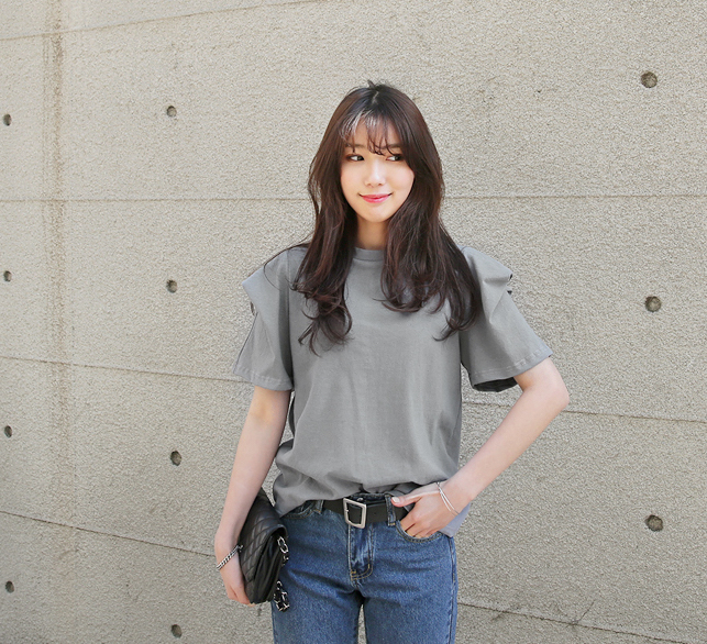 KB10087 Lovely Top Grey