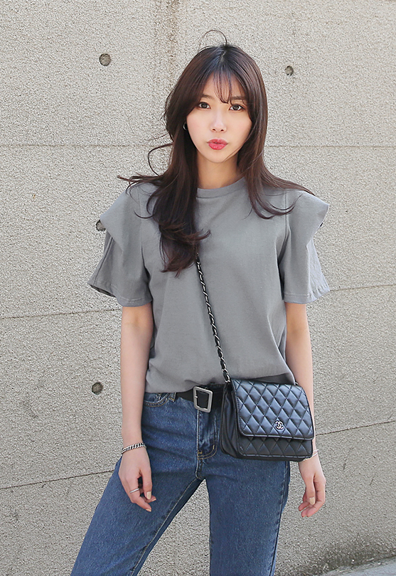 KB10087 Lovely Top Grey