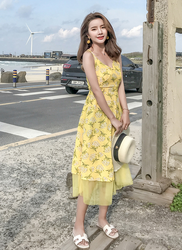 VW12259 Summer Maxi Dress Yellow