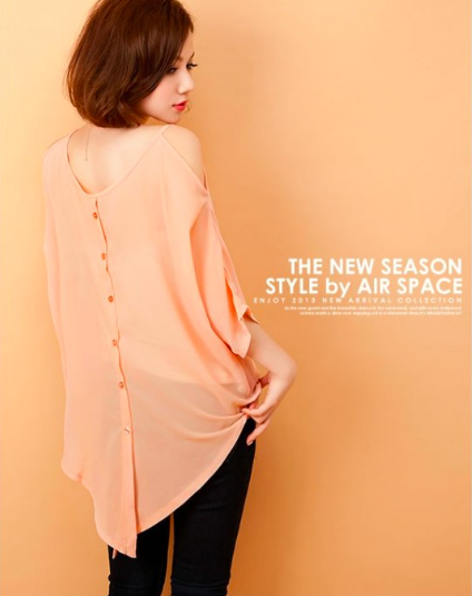 WT21463 Lovely Chiffon Top Pink