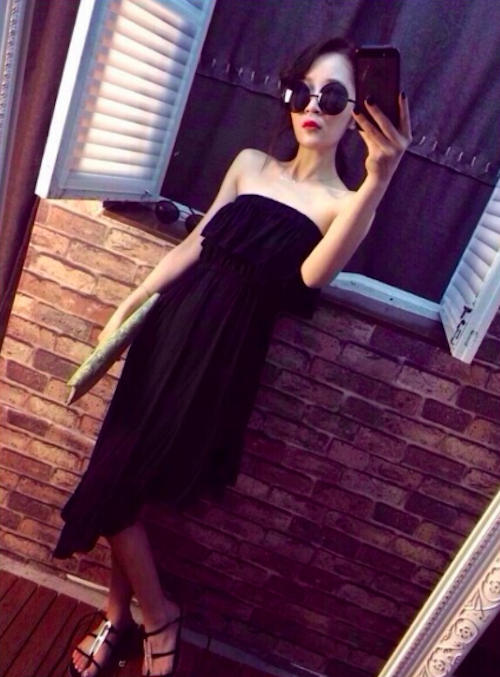WD21476 Fashion Tube Dress Black