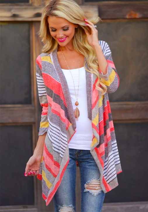 BM70950 Europe Fashion Cardigan Orange