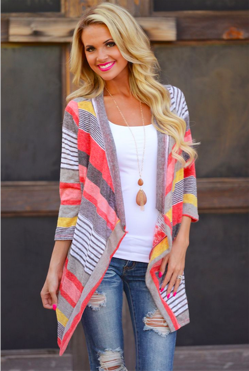 BM70950 Europe Fashion Cardigan Orange
