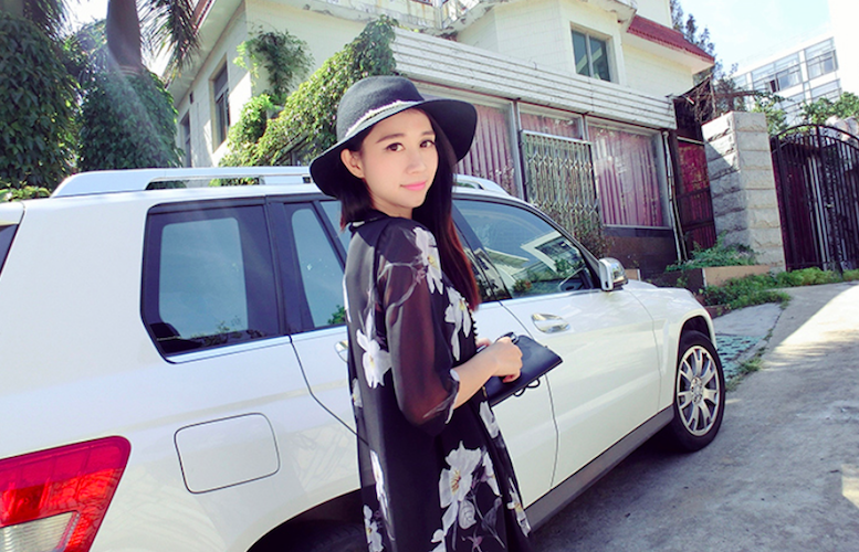 BM70951 Elegant Chiffon Cardigan Black