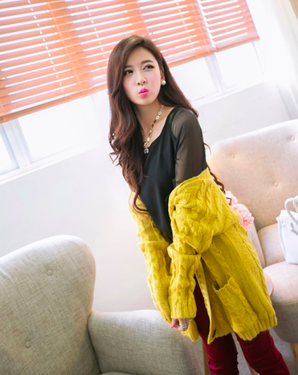 BM70970 Fashion Chiffon Top Black