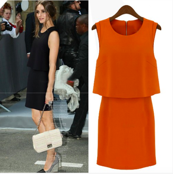 BM70986 Europe Fashion Dress Orange
