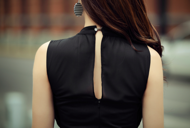 BM70993 Charming Sleeveless Dress Black