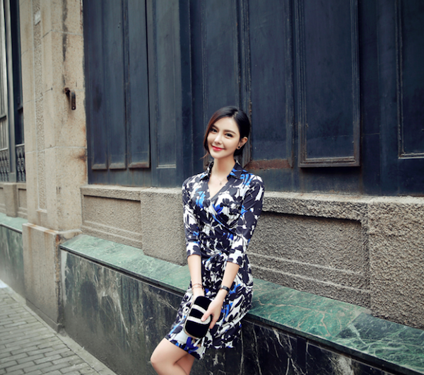 BM70997 Pretty Floral Dress As Picture