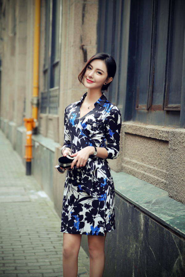 BM70997 Pretty Floral Dress As Picture