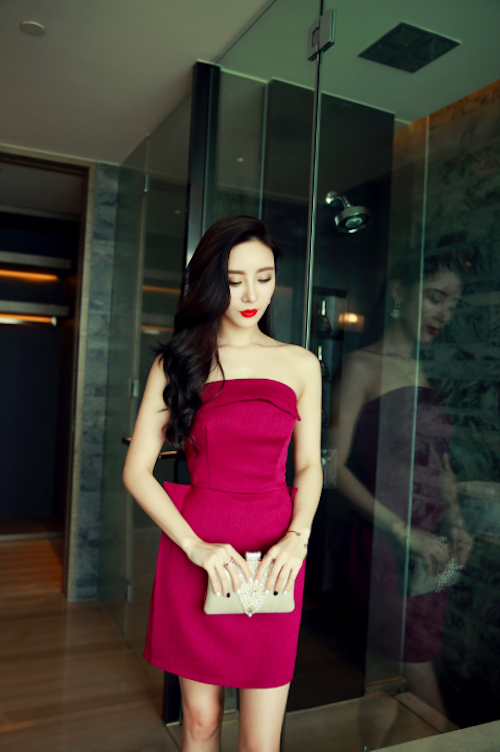 BM70998 Sexy Tube Dress Purple