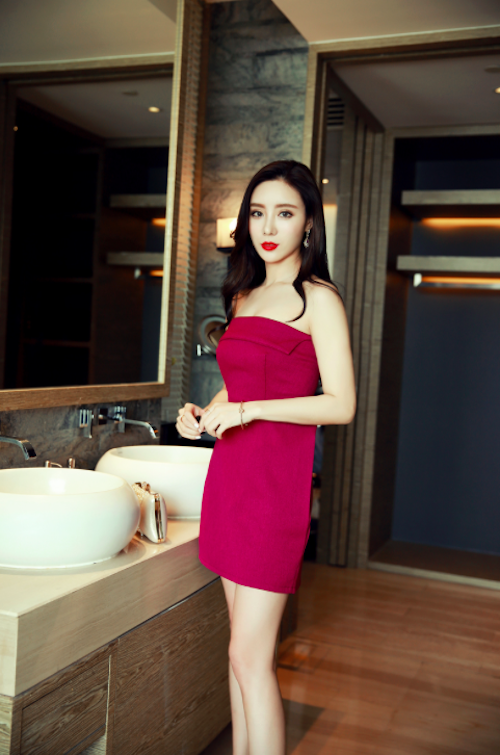 BM70998 Sexy Tube Dress Purple