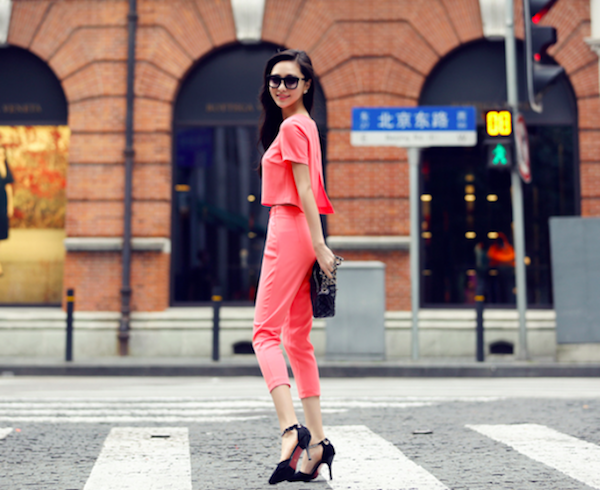 BM71001 Fashion Top and Pant Set Pink