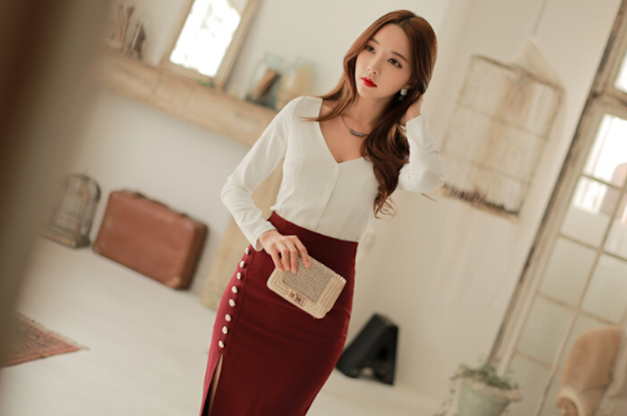 BM71003 Fashion Top and Skirt Set As Picture