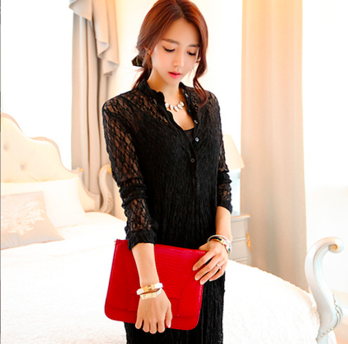 BM71006 Stylish Two Pieces Dress Black