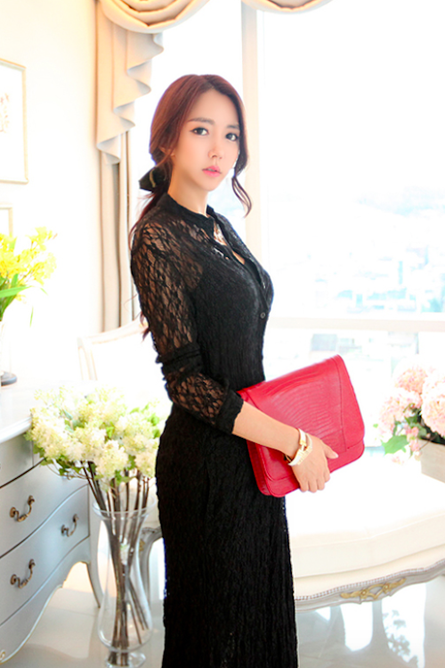BM71006 Stylish Two Pieces Dress Black