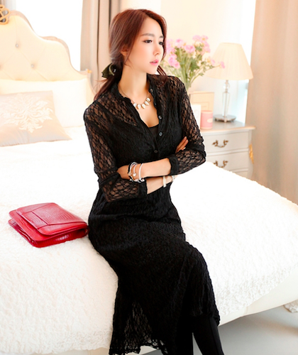 BM71006 Stylish Two Pieces Dress Black