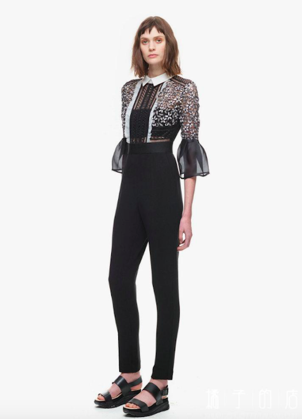BM71007 Stylish Lace Jumpsuit Black