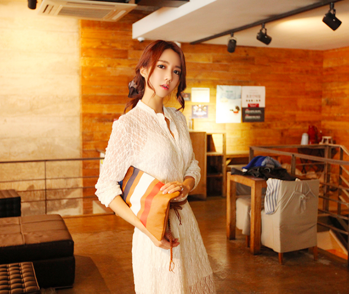 BM71006 Stylish Two Pieces Dress White