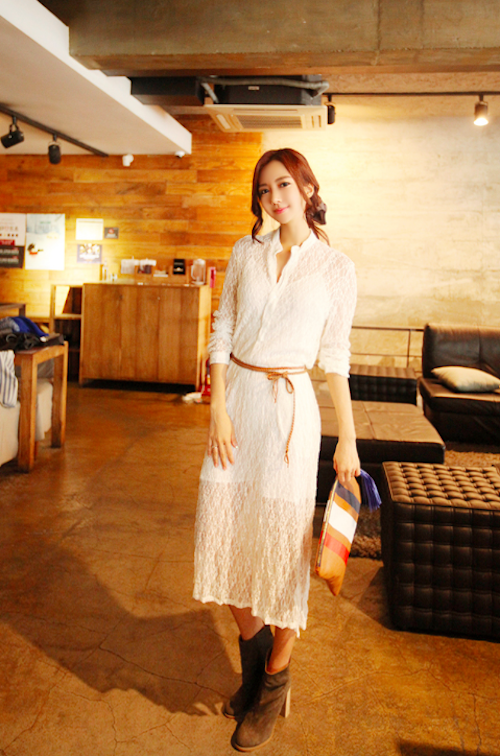BM71006 Stylish Two Pieces Dress White