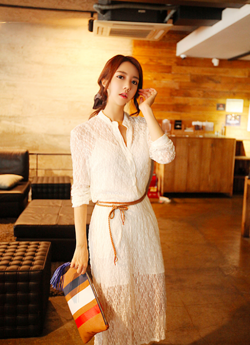BM71006 Stylish Two Pieces Dress White