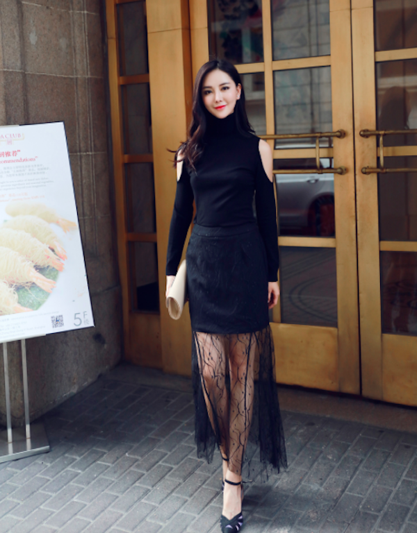 BM71009 Korea Elegant Skirt Black