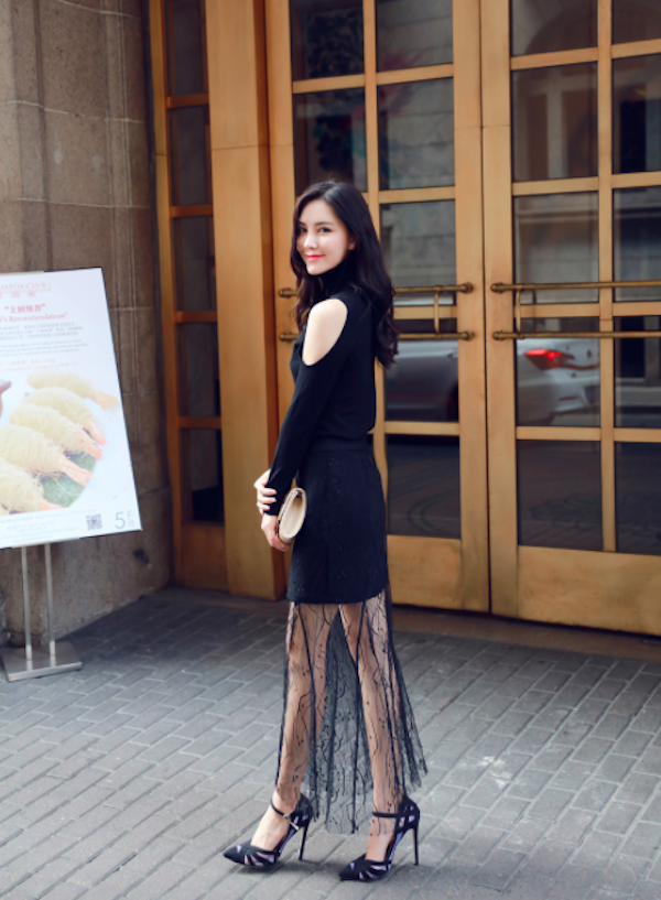 BM71009 Korea Elegant Skirt Black