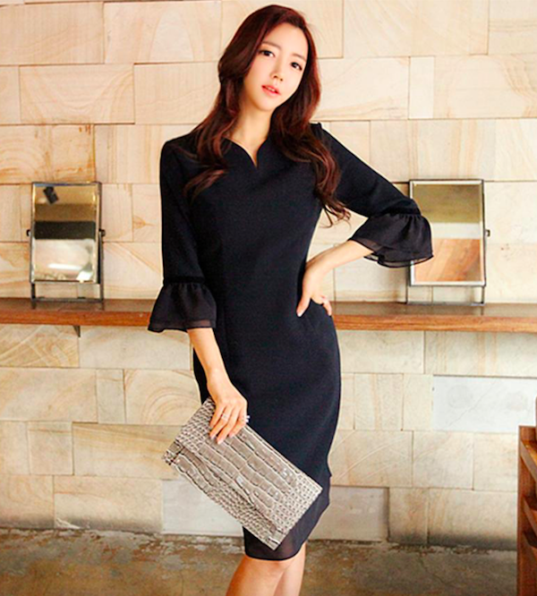 BM71019 Korea Fashion Dress Black