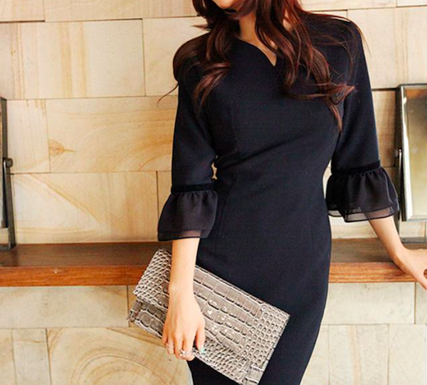 BM71019 Korea Fashion Dress Black