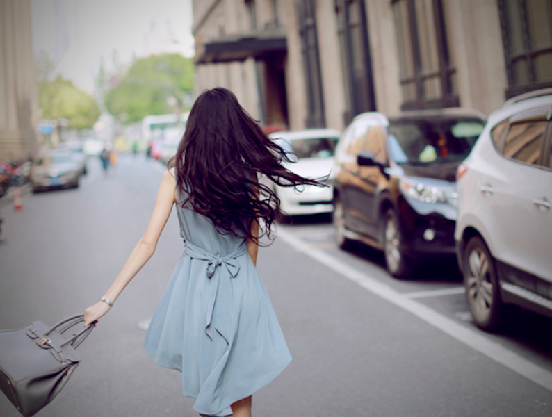 BM71021 Trendy Dress Light Blue