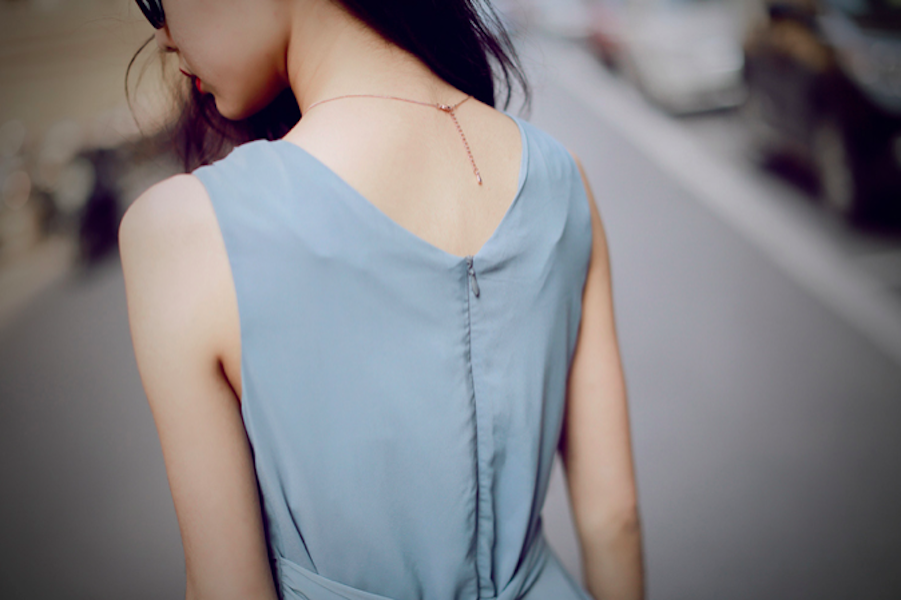 BM71021 Trendy Dress Light Blue