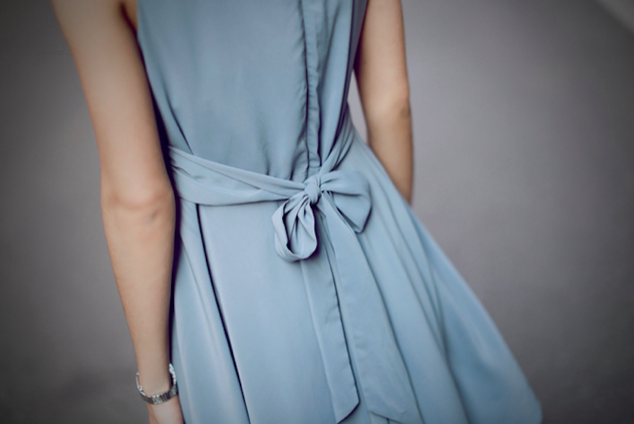BM71021 Trendy Dress Light Blue