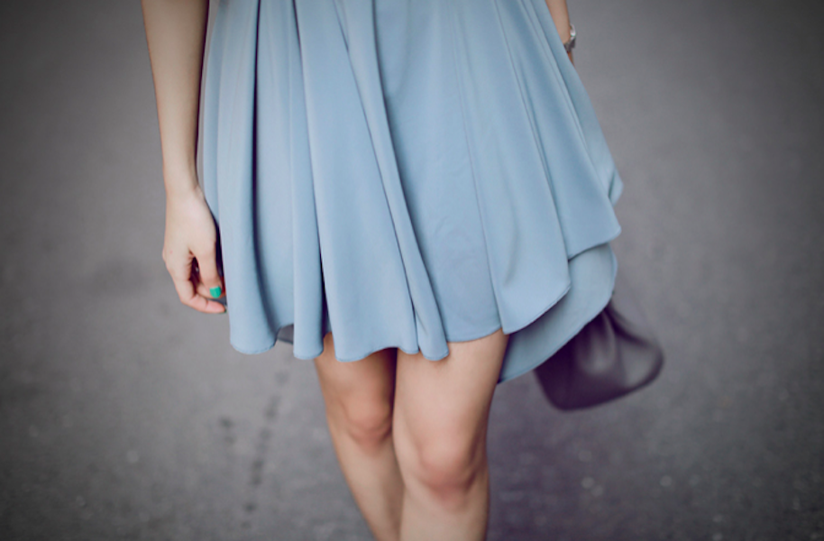 BM71021 Trendy Dress Light Blue