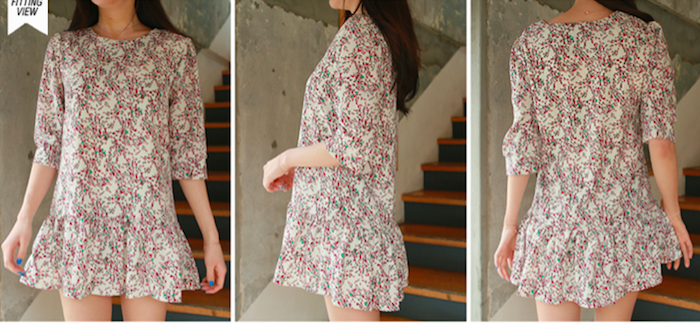 BM71023 Sweet Floral Dress Almond