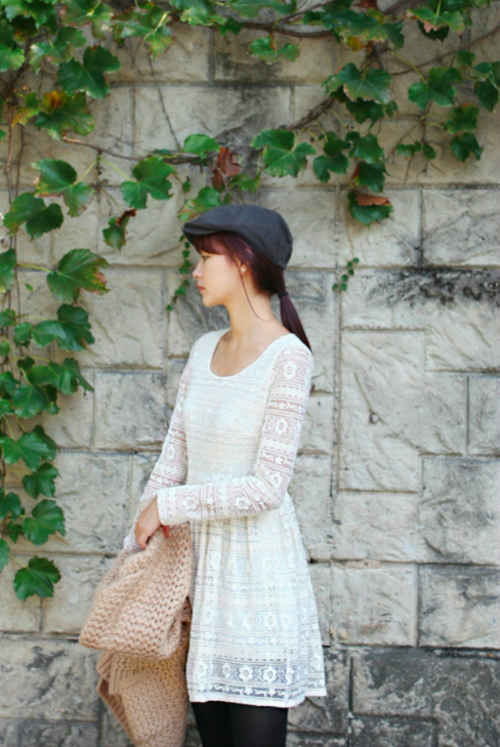 BM71025 Lovely Lace Dress White