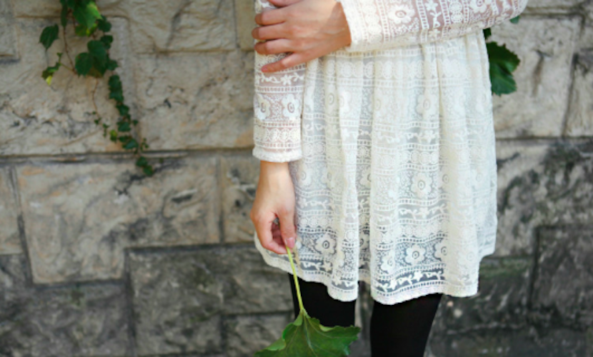 BM71025 Lovely Lace Dress White
