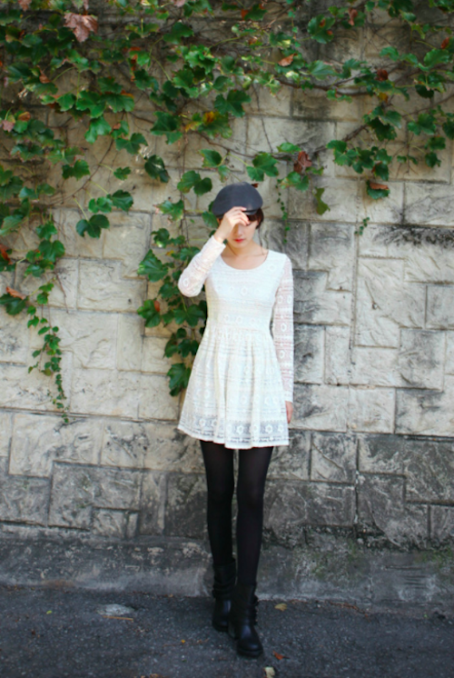 BM71025 Lovely Lace Dress White