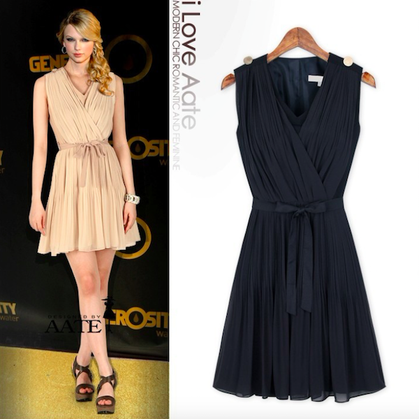 BM71028 Europe Fashion Dress Dark Blue