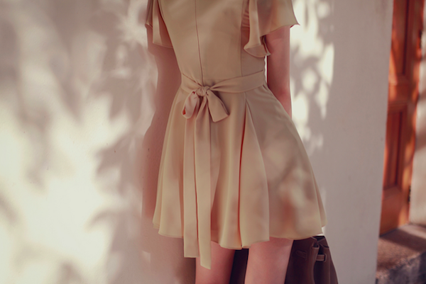 BM71033 Wavy Chiffon Dress As Picture