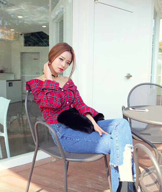 BM71040 Checker Collar Shirt Red